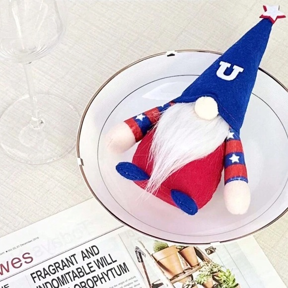 NWT- Set of 3- Patriotic USA Hat Gnomes Trio Decorations - Picture 5 of 6